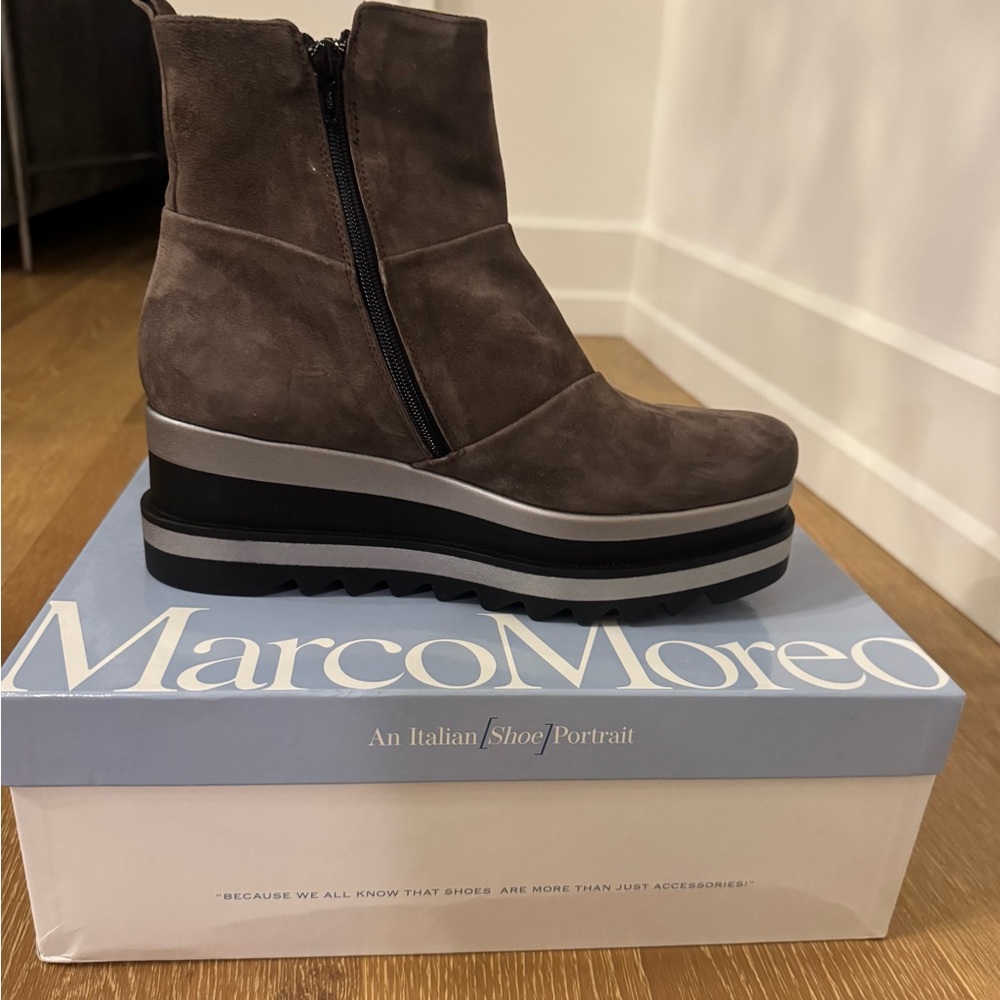 Brown Suede Platform Boot - image 7